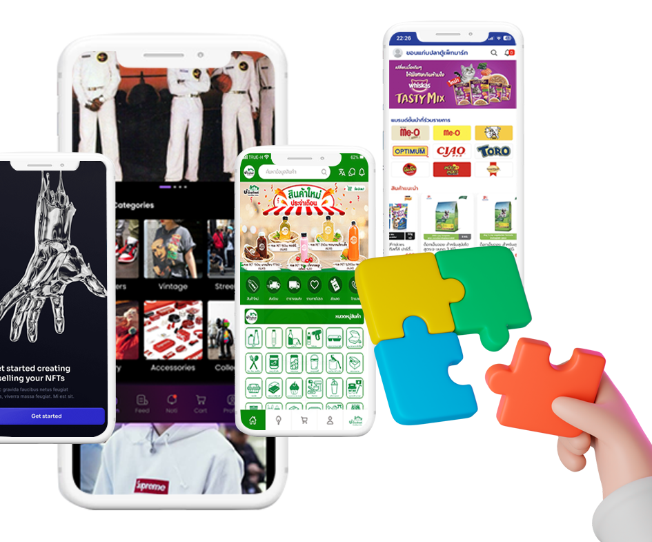 ตัวอย่างผลงานออกแบบและพัฒนาแอปพลิเคชัน iOS และ Android